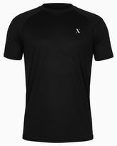 Dri Fit Black T Shirt with White Panel
