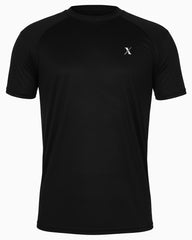 Dri Fit Black T Shirt with White Panel