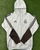 Real Madrid Lime Green Half Zipper Hoodie