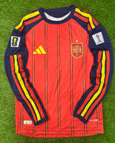 Spain Home Shirt World Cup 2026 Original Badges Full Sleeves