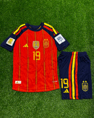 Spain World Cup Winning Home Kids Kit 2026