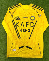 Al Nassr Home Shirt 25/26 Original Badges Full Sleeves