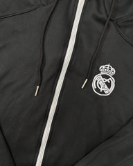 Real Madrid Black Zipper Hoodie
