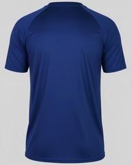 Blue 4 Way Stretch T Shirt with Black Texture