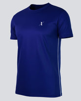 Dri Fit Dark Blue T Shirt with White Piping