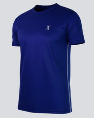 Dri Fit Dark Blue T Shirt with White Piping