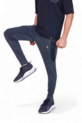 Charcoal 4 Way Stretch Bottoms with Black Mesh Panel