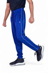 Dri Fit Blue Bottoms with Double White Piping