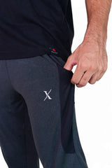 Charcoal 4 Way Stretch Bottoms with Black Mesh Panel