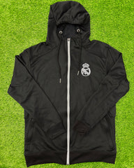 Real Madrid Black Zipper Hoodie