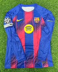 Barcelona Home Shirt 25/26 Original Badges Full Sleeves