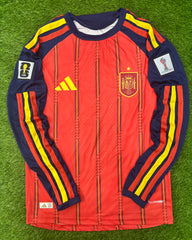 Spain Home Shirt World Cup 2026 Original Badges Full Sleeves